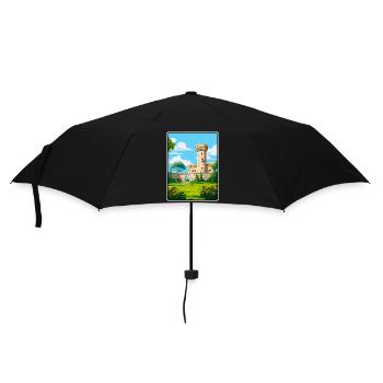 Chaves Portugal Castle Tower Under Blue Sky Poster - Umbrella (small) - black - Front