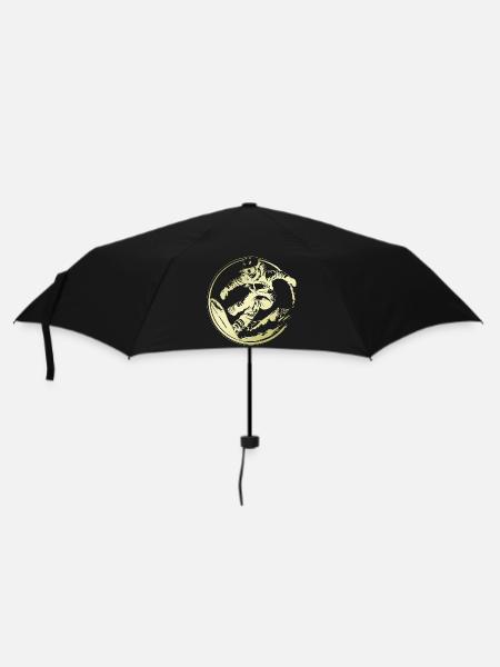 Snowboarder Silhouette - Regenschirm (klein) - Schwarz