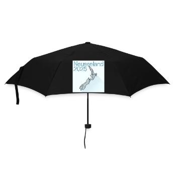Carte géométrique de la Nouvelle-Zélande 2025 - Parapluie standard - noir - Devant