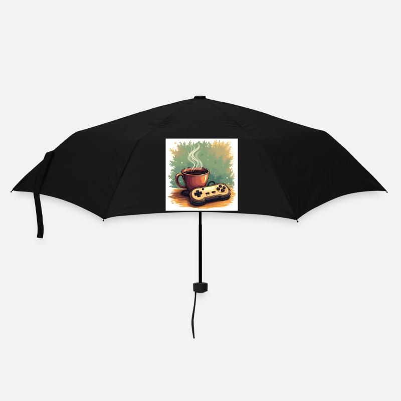Caféine et campagnes - Parapluie standard - noir
