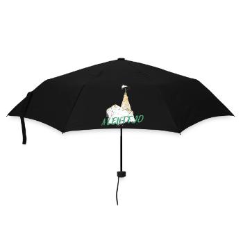 Kamin mit typischem Alentejo-Storch - Regenschirm (klein) - Schwarz - Vorne