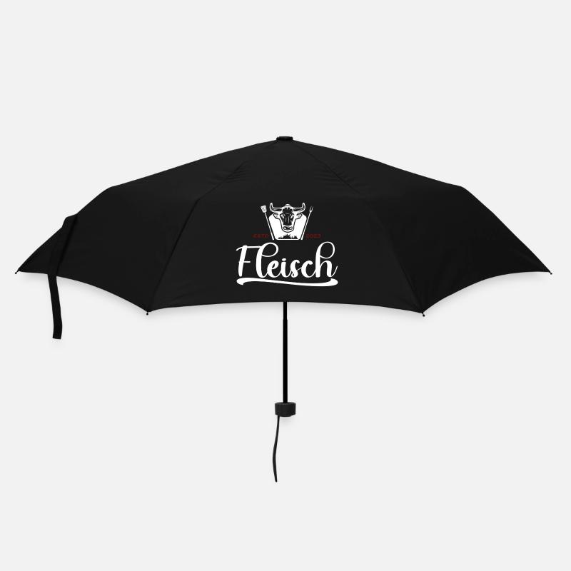 Logo du gril à tête de taureau de viande 2023 - Parapluie standard - noir