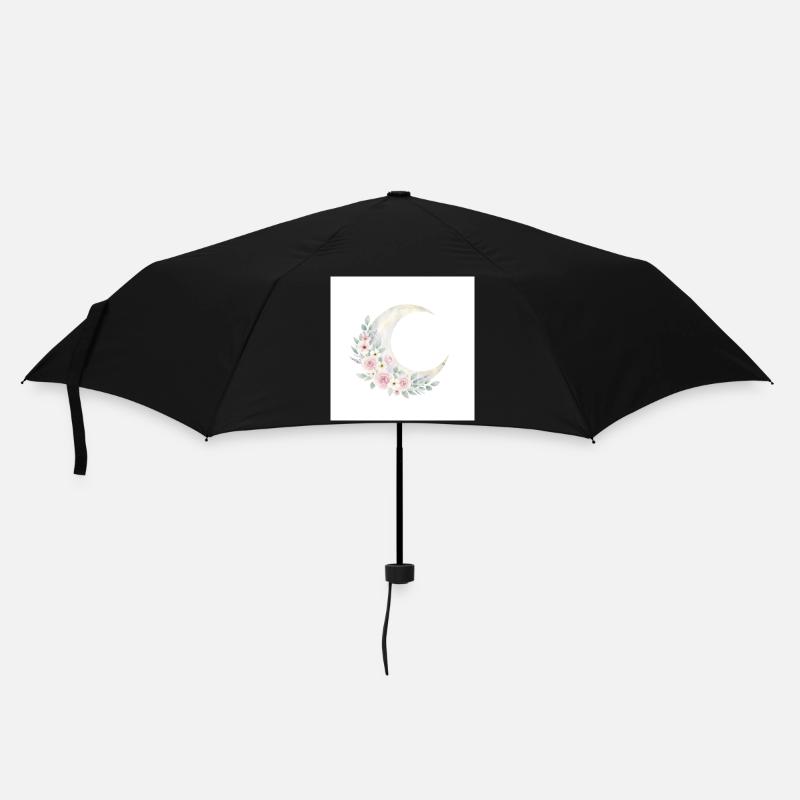 Moon Blossom Wreath - Umbrella (small) - black