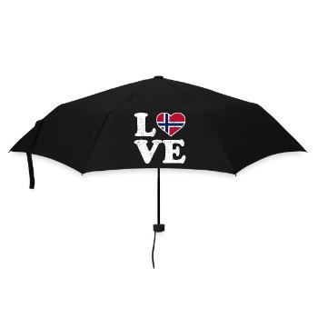 Love - Norway Flag - Norge - Norwegen - Umbrella (small) - black - Front