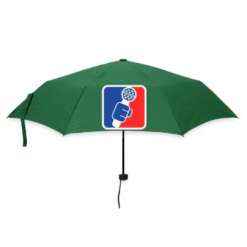 Microphone Check League Icon – Sportfan - Regenschirm (klein) - Flaschengrün - Vorne