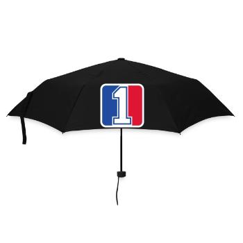 Icône de la ligue numéro un - Champion Design - Parapluie standard - noir - Devant