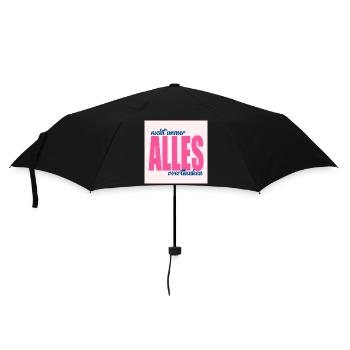 Nachdenklich Sprüche Gedanken - Regenschirm (klein) - Schwarz - Vorne