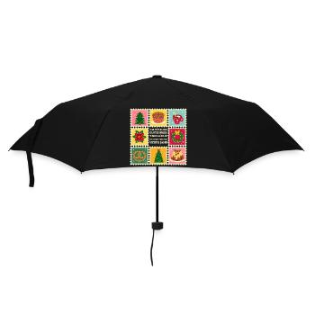 Motifs de Noël sans gluten - Parapluie standard - noir - Devant