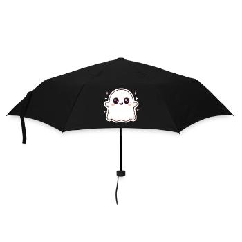 Kawaii Geist mit Glitzer – Halloween Cute - Regenschirm (klein) - Schwarz - Vorne