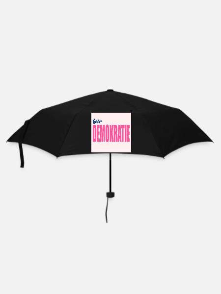 FÜR DEMOKRATIE WERTE - Regenschirm (klein) - Schwarz