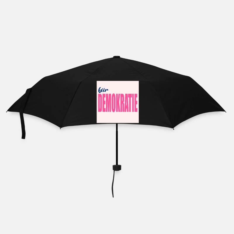 FÜR DEMOKRATIE WERTE - Regenschirm (klein) - Schwarz