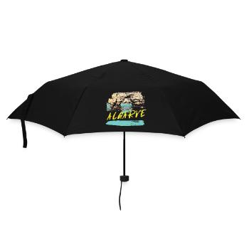 Klippen Algarve Illustration Portugal - Regenschirm (klein) - Schwarz - Vorne