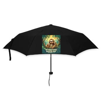 Journée internationale de la paresse en famille - Parapluie standard - noir - Devant