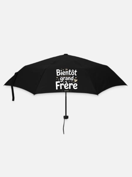 Bald ein großer Bruder - Regenschirm (klein) - Schwarz