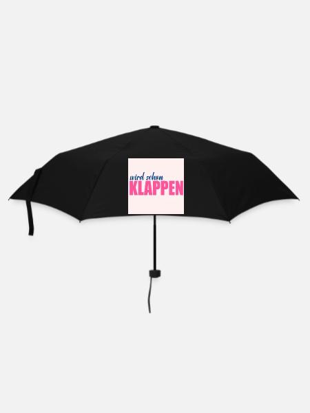 Optimismus - Regenschirm (klein) - Schwarz