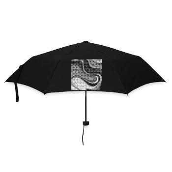 Halftone Plasm Swirl - Umbrella (small) - black - Front