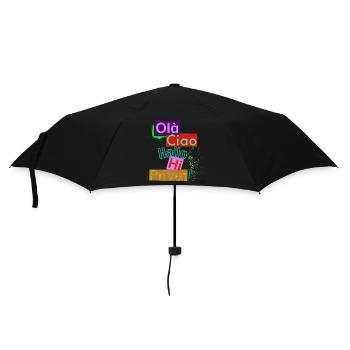 Variety of languages Colored greeting design - Umbrella (small) - black - Front