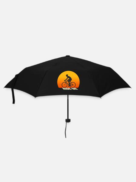 Ride On – Un design de vélo minimaliste au soleil - Parapluie standard - noir