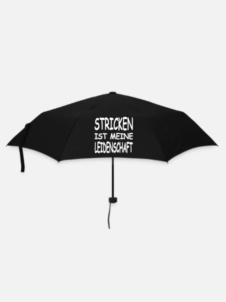 Stricken - Regenschirm (klein) - Schwarz