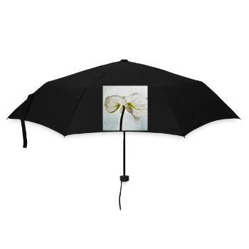 White poppy flower - Umbrella (small) - black - Front