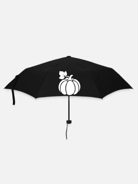 Kürbis Motiv – herbstlich, dekorativ und stilvoll - Regenschirm (klein) - Schwarz