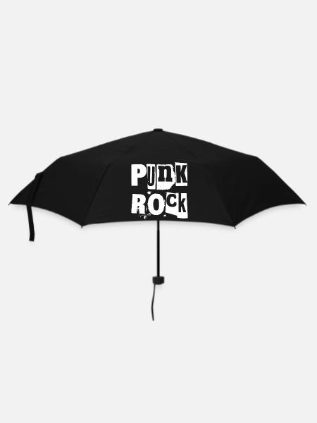 Punkrock Distressed Text Kunst - Regenschirm (klein) - Schwarz