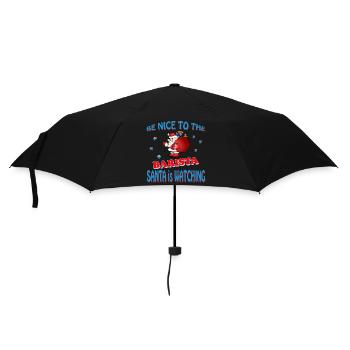 SANTA BARISTA - Regenschirm (klein) - Schwarz - Vorne