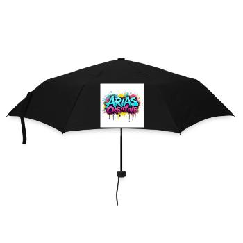 Aris Creative Graffiti-Logo - Regenschirm (klein) - Schwarz - Vorne