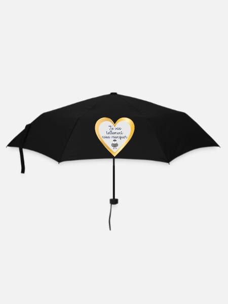 Auf Wiedersehen Team - Regenschirm (klein) - Schwarz
