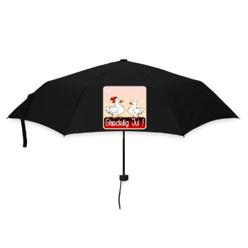 Frohe Weihnachten Weihnachtsgans - Regenschirm (klein) - Schwarz - Vorne