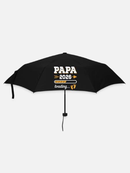 Papa 2026 Loading Zukünftiger Vater Geschenk - Regenschirm (klein) - Schwarz