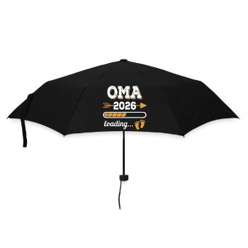 Oma 2026 Loading Zukünftige Großmutter Geschenk - Regenschirm (klein) - Schwarz - Vorne