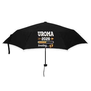 Uroma 2026 Loading Zukünftige Urgroßmutte Geschenk - Regenschirm (klein) - Schwarz - Vorne