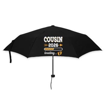 Cousin 2026 Loading Big Cousin Gift - Umbrella (small) - black - Front