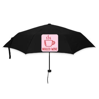 TASSE À VIN CHAUD NOËL - Parapluie standard - noir - Devant