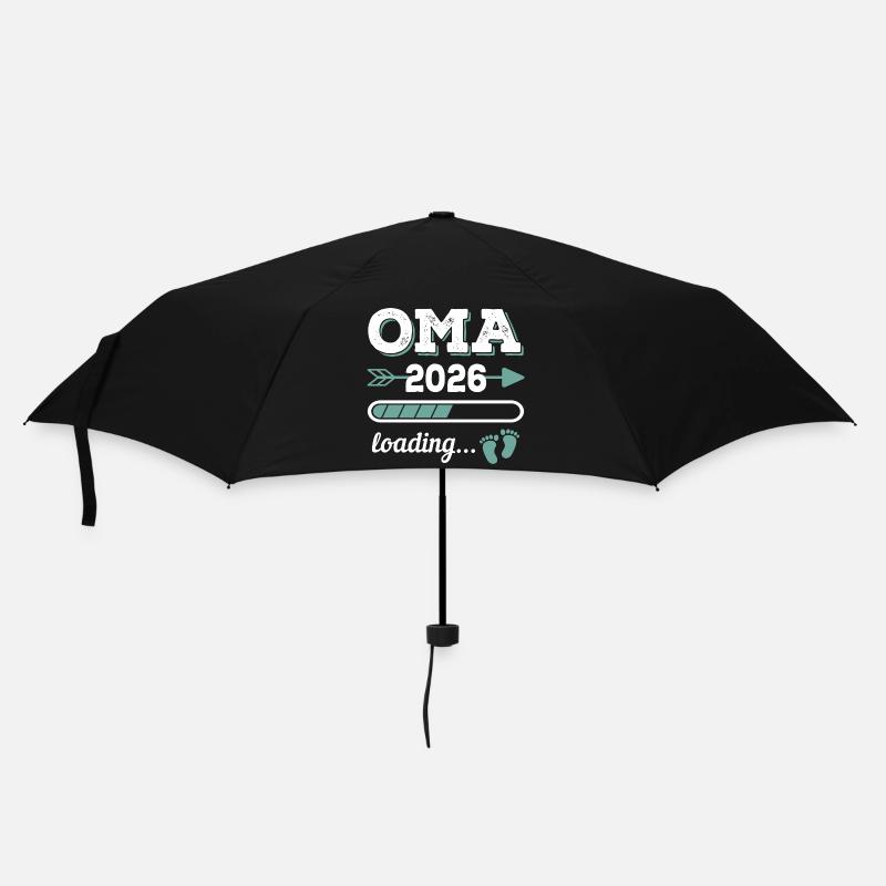 Oma 2026 Loading Werdende Großmutter Geschenkidee - Regenschirm (klein) - Schwarz