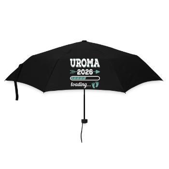 Uroma 2026 Loading Werdende Urgroßmutter Geschenk - Regenschirm (klein) - Schwarz - Vorne