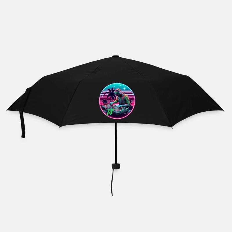 DJ - Regenschirm (klein) - Schwarz