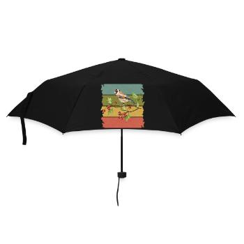 Bunter Vogel - Regenschirm (klein) - Schwarz - Vorne