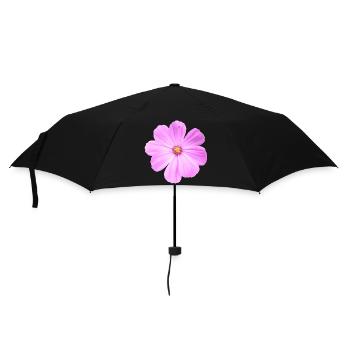 Blume - Regenschirm (klein) - Schwarz - Vorne