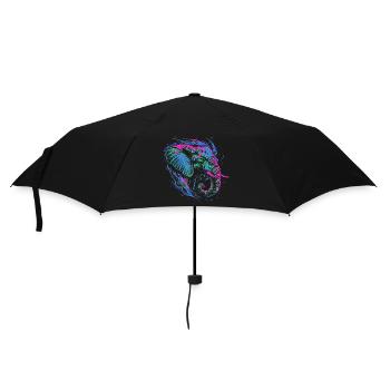 Elephant Africa Safari Nature Wilderness Neon Colorful - Umbrella (small) - black - Front