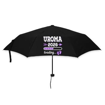 Uroma 2026 Loading Schwangerschaft Geschenkidee - Regenschirm (klein) - Schwarz - Vorne