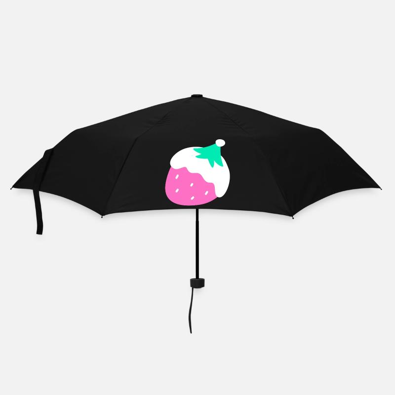 Fraises – Noël - Parapluie standard - noir
