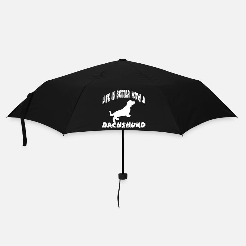 Dackel - Regenschirm (klein) - Schwarz