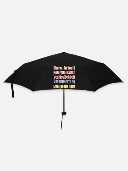Beziehung Partnerschaft Liebe - Regenschirm (klein) - Schwarz