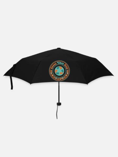 Grüne Vibes Pur - Regenschirm (klein) - Schwarz