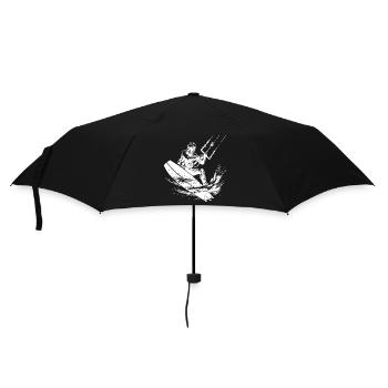Kite surfing, seawater, wind, riding fun - Umbrella (small) - black - Front