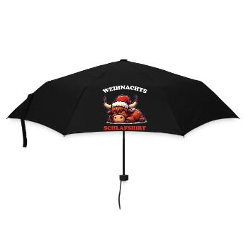 Chemise de nuit de Noël pour le bétail Highland de Noël - Parapluie standard - noir - Devant