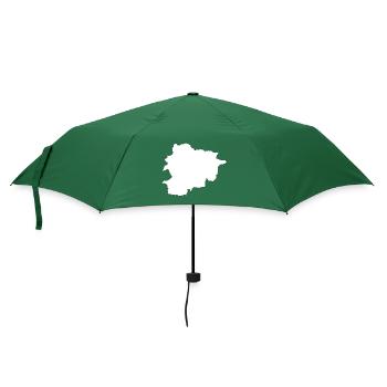 Andorra Kontur Silhouette - Regenschirm (klein) - Flaschengrün - Vorne