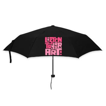 Listen to your art - Umbrella (small) - black - Front